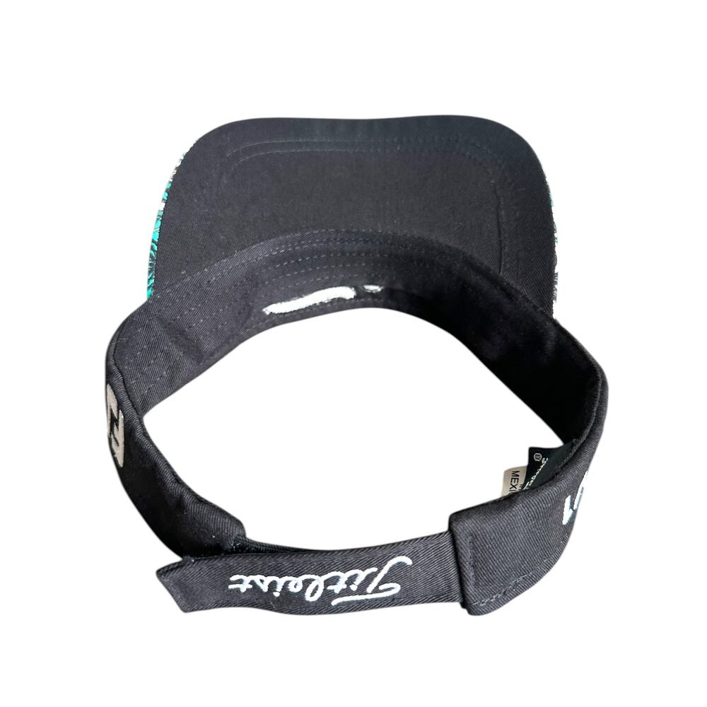 Titleist FootJoy Golf Visor OSFA Teal Black White Paisley Medallion Print - Picture 7 of 7